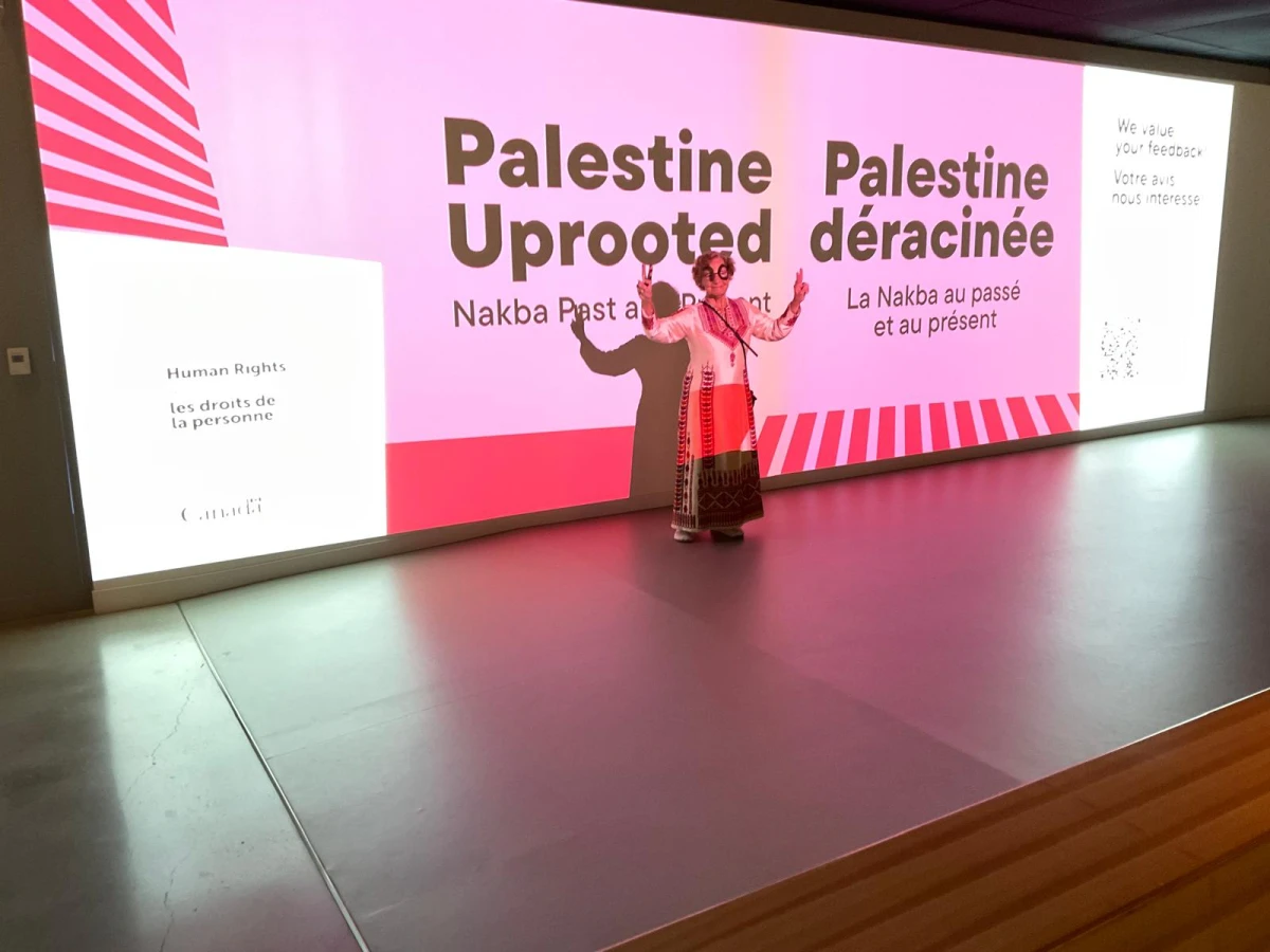 صورة اثناء مشاركتي في معرض تراث النكبة الفلسطينية